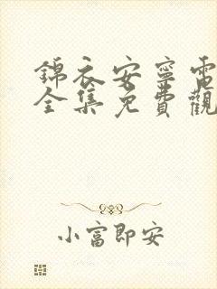 锦衣安宁电视剧全集免费观看