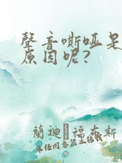 声音嘶哑是什么原因呢?