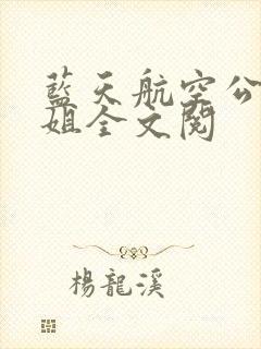 蓝天航空公司空姐全文阅