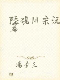陆砚川宋沅番外篇