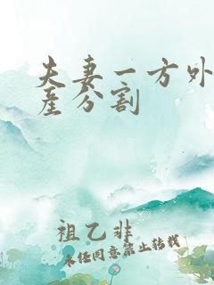 夫妻一方外遇财产分割
