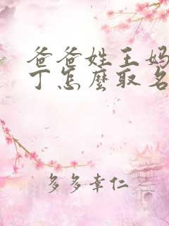 爸爸姓王妈妈姓丁怎么取名