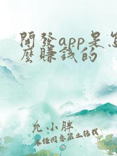 开发app是怎么赚钱的