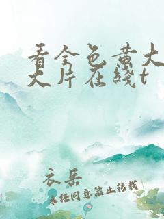 看全色黄大色黄大片在线t