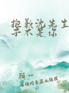 抱歉沈先生,孩子不是你