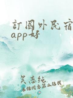 订国外民宿哪个app好