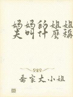 妈妈的姐姐的丈夫叫什么称呼