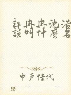 许冉冉沈浩然小说叫什么名字