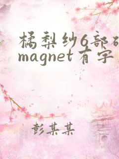 橘梨纱6部磁力magnet有字幕