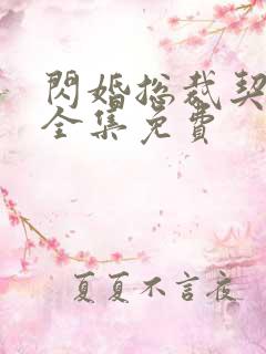 闪婚总裁契约妻全集免费