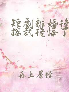 短剧离婚后高冷总裁后悔了免费观看