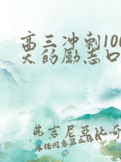 高三冲刺100天的励志口号