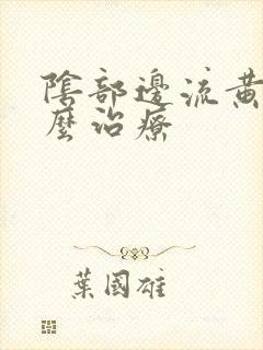 阴部边流黄脓怎么治疗