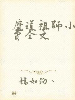 魔道祖师小说免费全文