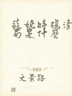 苏娆时砚清大结局是什么