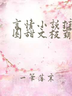言情小说推荐校园甜文校霸