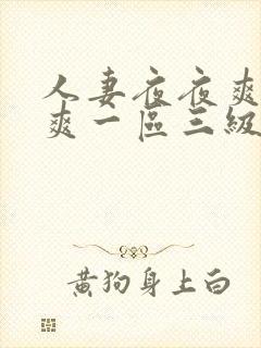 人妻夜夜爽天天爽一区三级 人妻夜夜爽天天爽一区三级