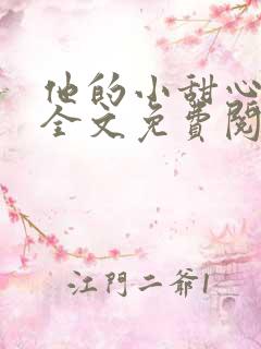 他的小甜心小说全文免费阅读