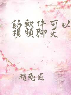 的软件可以多人视频聊天