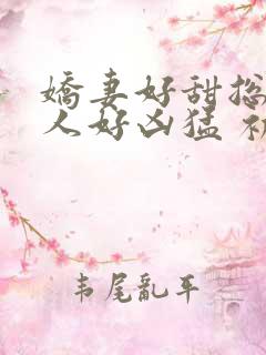 娇妻好甜总裁大人好凶猛 初晴