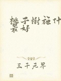 桃子树施什么肥最好
