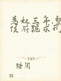 为奴三年,整个侯府跪求我原谅免费阅读