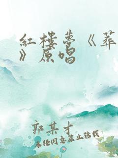 红楼梦《葬花吟》原唱