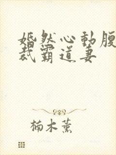 婚然心动腹黑总裁霸道妻