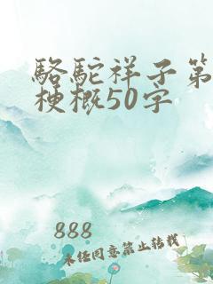 骆驼祥子第一章梗概50字