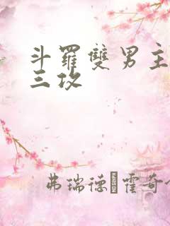 斗罗双男主 唐三攻