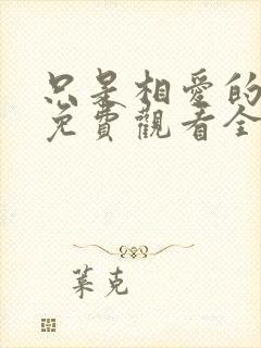 只是相爱的关系免费观看全集