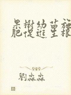 果树幼苗施什么肥促进生根