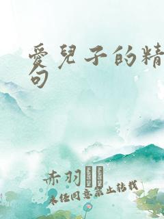 爱儿子的精辟短句