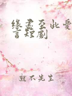 缘尽至此爱不再言短剧