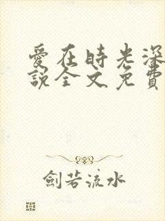 爱在时光深处小说全文免费阅读
