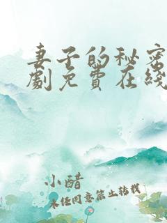妻子的秘密电视剧免费在线观看