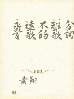 永远不离分是哪首歌的歌词
