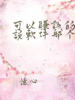 可以赚钱的写小说软件哪个好