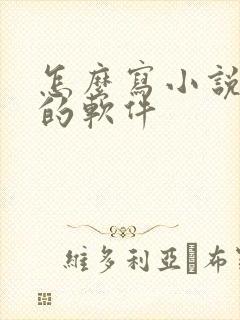 怎么写小说赚钱的软件