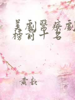 美剧医疗剧排行榜前十名