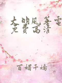 大明风华电视剧免费高清