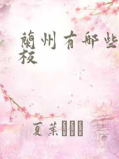 兰州有哪些好学校
