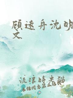 顾远舟沈明月全文