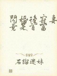 闪婚后宠妻老公竟是首富