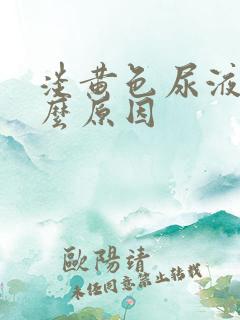 淡黄色尿液是什么原因