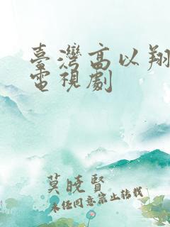台湾高以翔演的电视剧