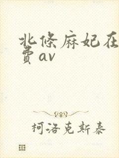 北条麻妃在线免费av