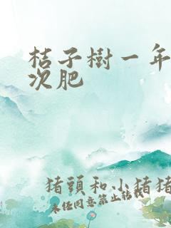 桔子树一年施几次肥