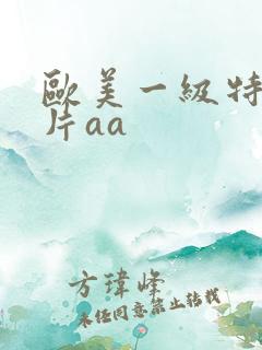 欧美一级特黄大片aa