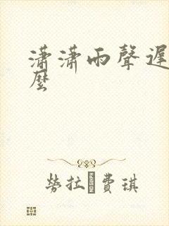 潇潇雨声迟是什么